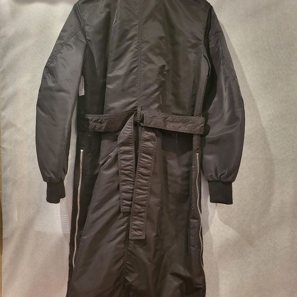 SIMONS Le31 Fashion Nylon Trench Coat with Side Zippers & Elastic Cuff - Picture 6 of 8